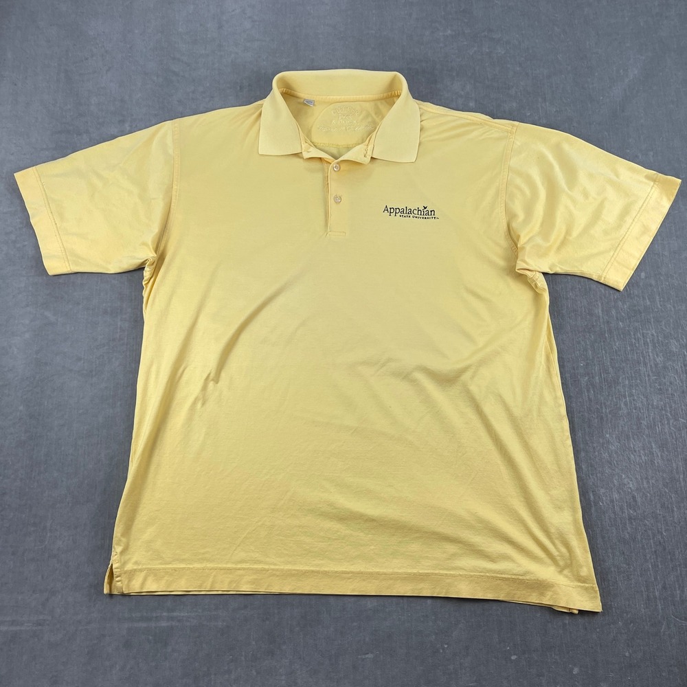Appalachian State Men XXL Yellow Cutter & Buck Polo Shirt Embroidered Logo